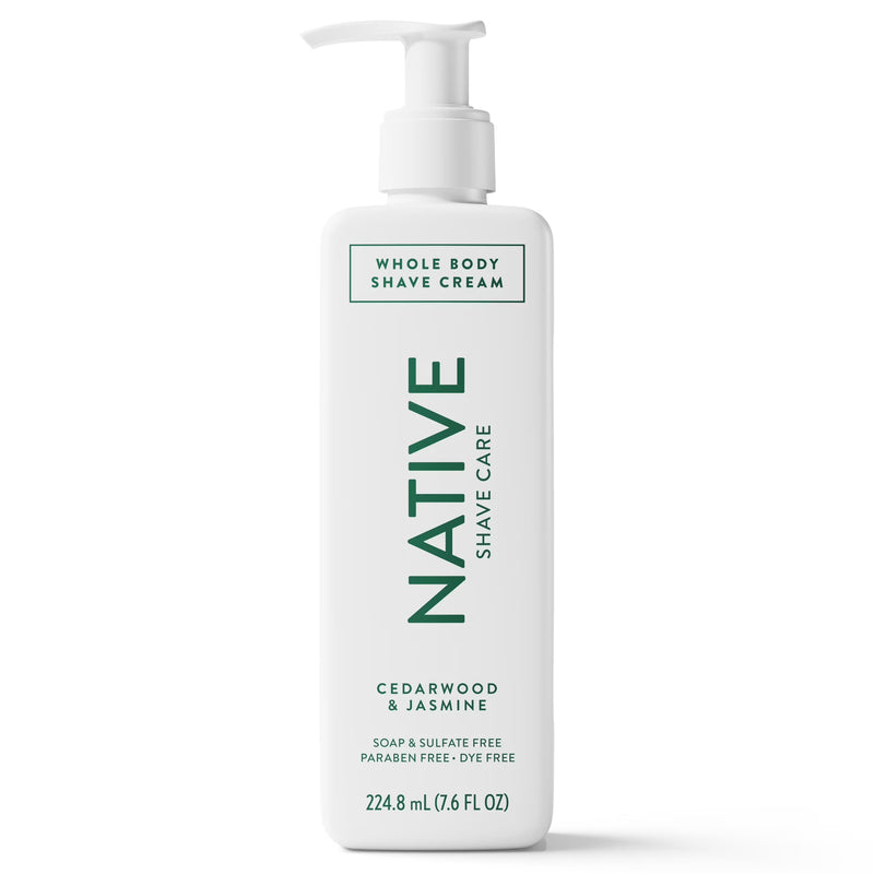 Native Shave Cream for Face & Body, Cedarwood & Jasmine 7.6 fl oz