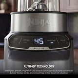 Ninja Nutri Pro Compact Personal Blender, 18-Oz and 24-Oz To-Go Cups & Spout Lids, Auto-iQ Technology, Smoothies, Crush, BN400 Stone Silver
