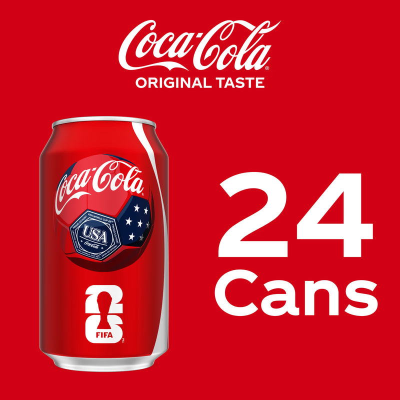 Coca-Cola Soda Pop Cans, 12 fl oz, 24 Pack