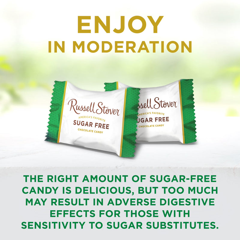RUSSELL STOVER Sugar Free Toffee Squares in Chocolate Candy, 5.1 oz. bag