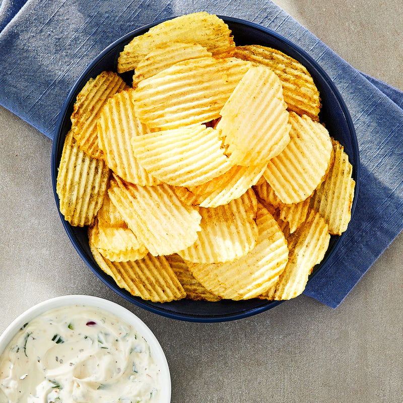 Great Value Original Rippled Potato Chips, 8 o