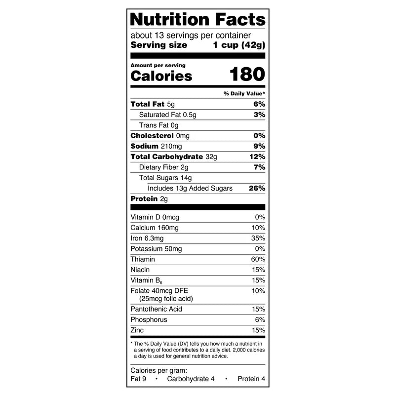 Great Value Cinnamon Crunch Breakfast Cereal, 19 oz