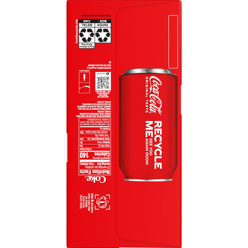 Coca-Cola Soda Pop Cans, 12 fl oz, 24 Pack