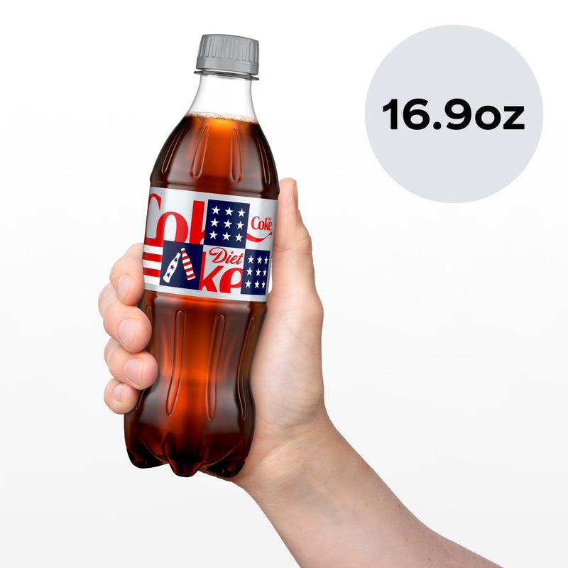 Diet Coke Soda Pop Bottles, 16.9 fl oz, 6 Pack