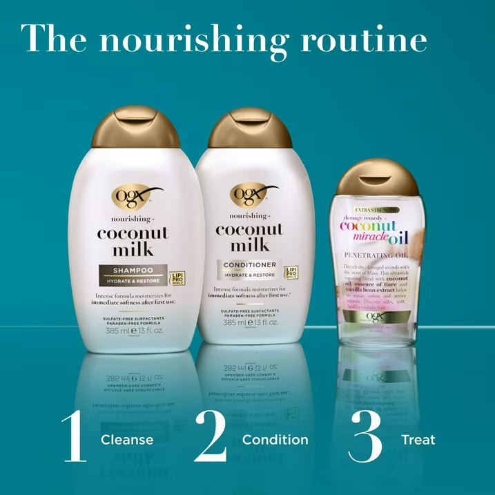 OGX Nourishing + Coconut Milk Moisturizing Hair Shampoo, 13 fl. oz