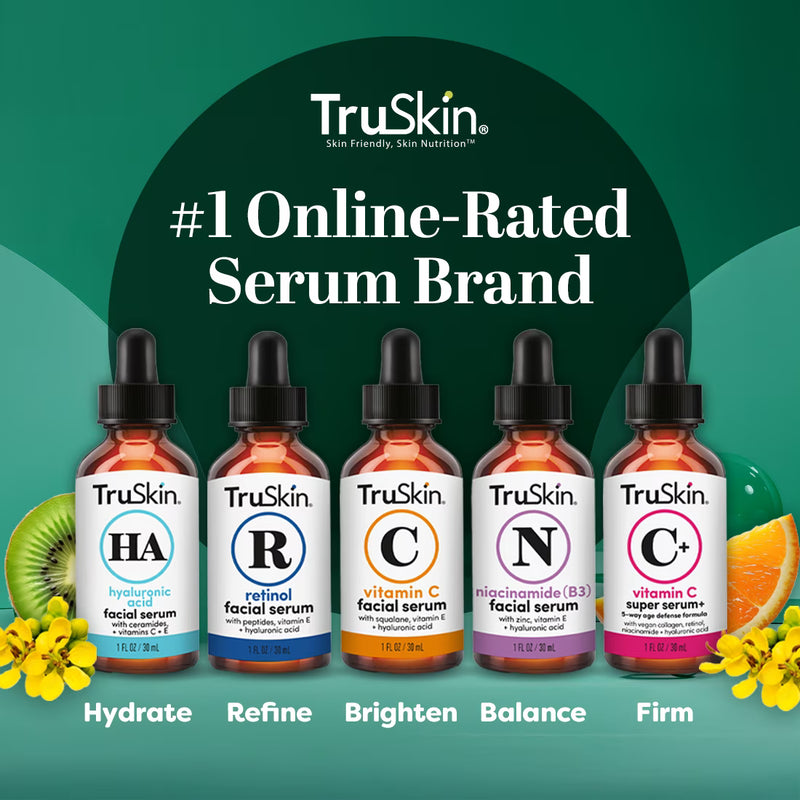 TruSkin Niacinamide Serum for Face with Zinc and Hyaluronic Acid, Clarifying and Brightening for Dull Skin, All Skin Types, 1 fl oz