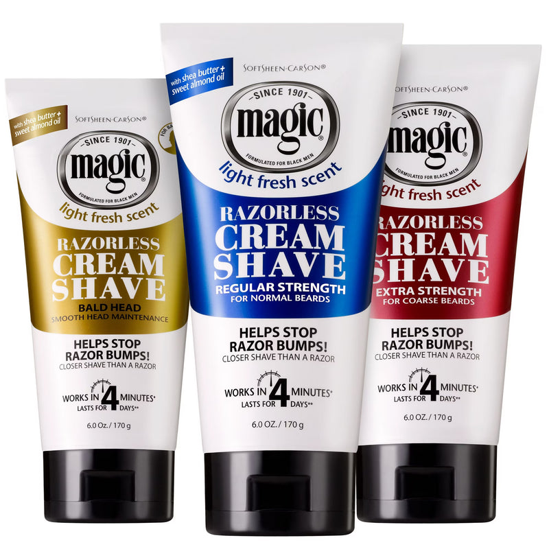 Magic Razorless Shave Cream Sensitive Skin for Hair Removal, Depilatory Cream - 6oz