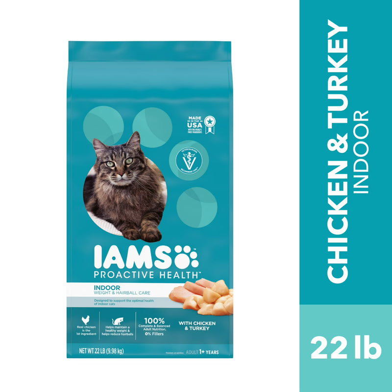 Iams Proactive Health Chicken And Turkey Dry Cat Food, 22 Lb Bag