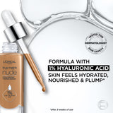 L'Oreal Paris True Match Hyaluronic Tinted Serum Foundation Makeup, 4-5 Medium, 1 fl oz