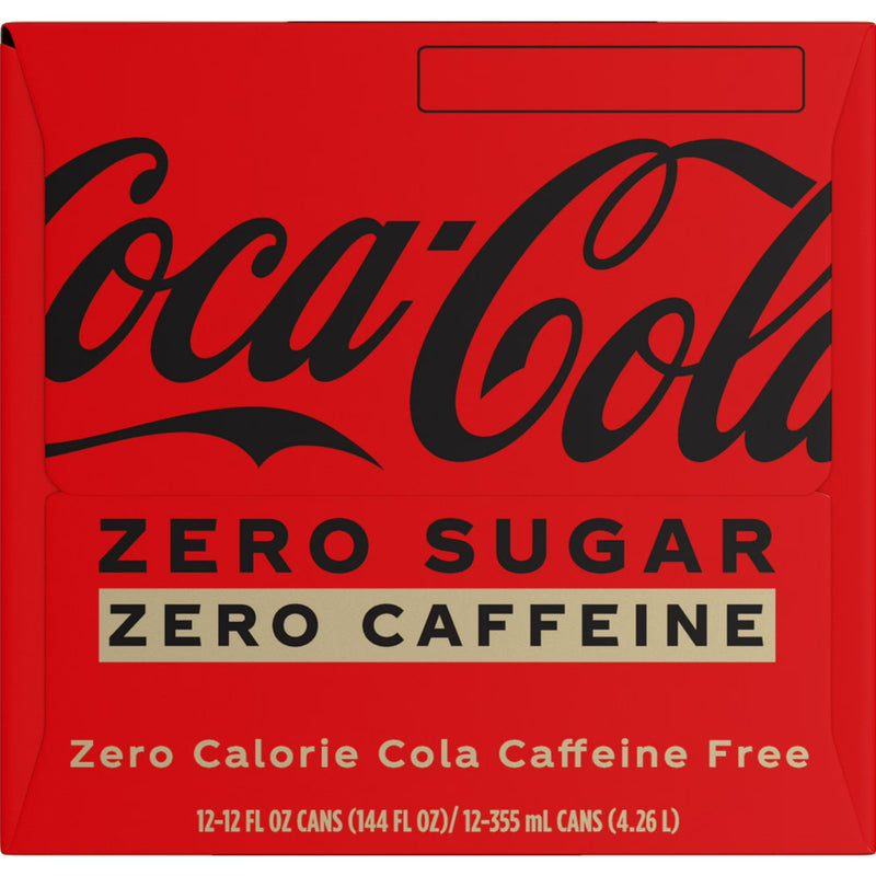 Coca-Cola Zero Sugar Caffeine-Free Soda Pop Fridge Pack Cans, 12 fl oz, 12 Pack