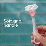 Venus Sensitive Women's 3 Blade Disposable Razor, 3 count, Pink