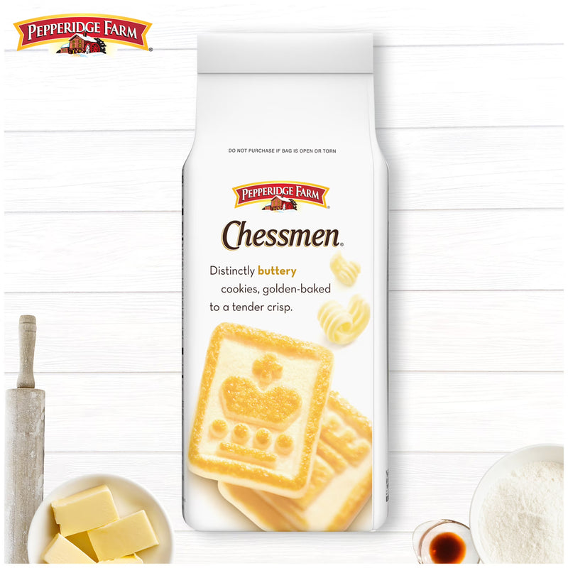 Pepperidge Farm Chessmen Butter Cookies, 7.25 oz Bag (24 Cookies)