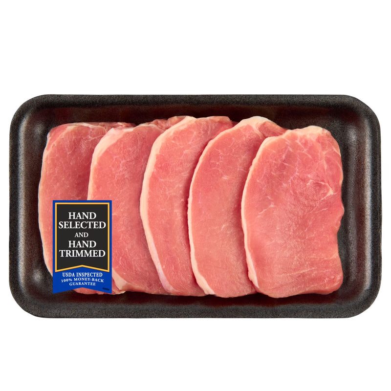 Pork Center Cut Loin Chops Thin Boneless, 5 count, 0.83 - 1.03 lb