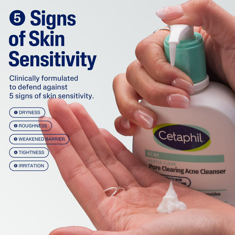 Cetaphil Gentle Clear Pore Clearing Acne Cleanser for Sensitive, Acne-Prone Skin, 8 fl oz