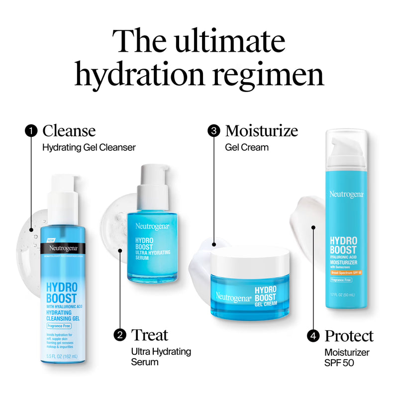 Neutrogena Hydro Boost Hyaluronic Acid Gel Cream, Daily Facial Moisturizer, 1.7 fl. oz