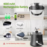LUXRISEON High Speed Portable Juice Blender with Safety Protection System Quiet Operation