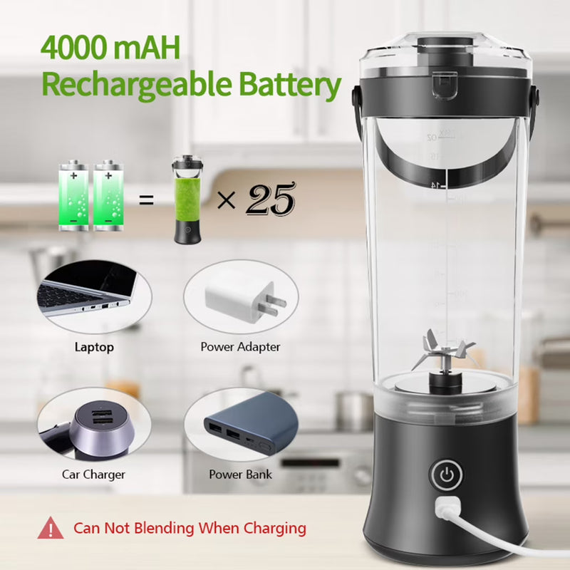 LUXRISEON High Speed Portable Juice Blender with Safety Protection System Quiet Operation