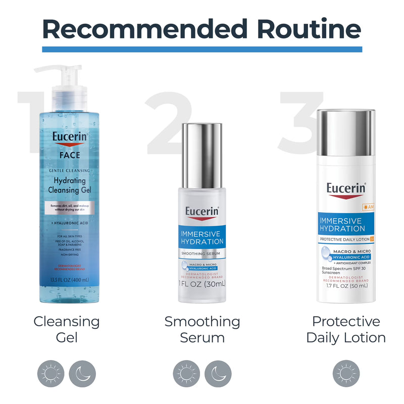 Eucerin Immersive Hydration Smoothing Face Serum with Hyaluronic Acid, 1 fl oz