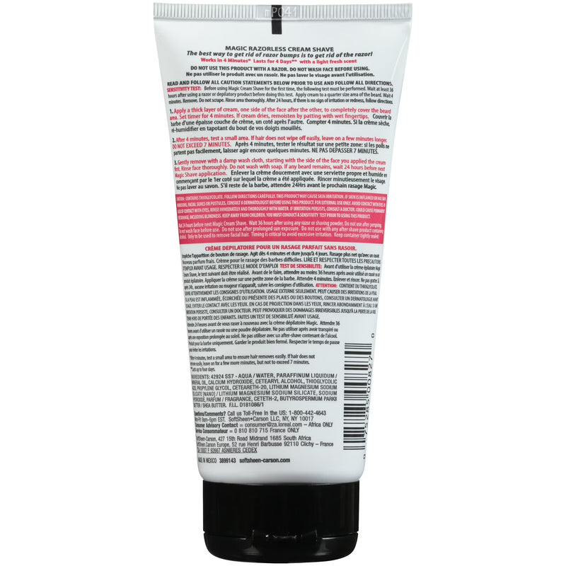 Softsheen-Carson Magic Shave Hair Removal Cream for Men, Extra Strength Depilatory Cream, 6 oz