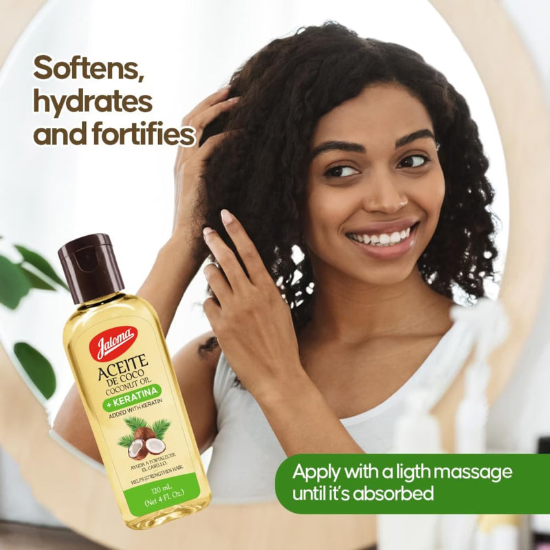 Jaloma Coconut Oil For Hydration Of All Skin And Hair Types, 4 fl oz