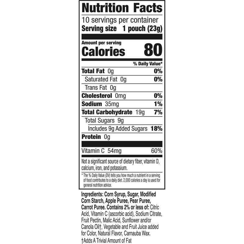 Mott's Fruit Flavored Snacks, Assorted Fruit, Gluten Free Snack, 10 Count, 8 oz