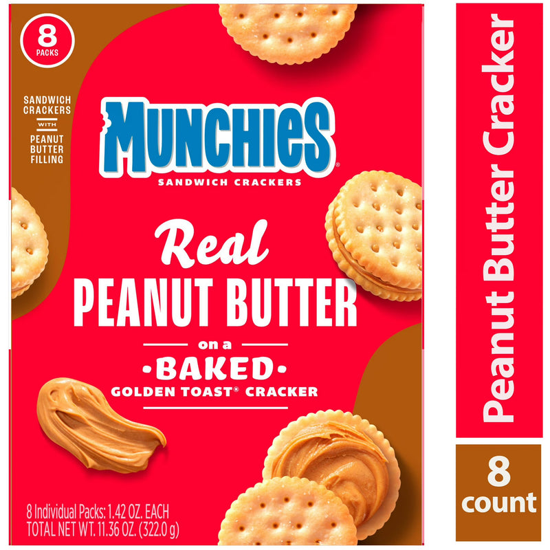 Munchies Real Peanut Butter Baked Golden Toast Sandwich Crackers, 11.36 oz