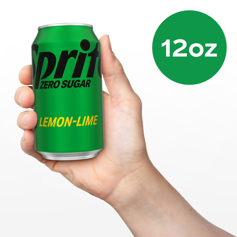 Sprite Zero Sugar Lemon-Lime Caffeine Free Soda Pop Fridge Pack Cans, 12 fl oz, 12 Pack