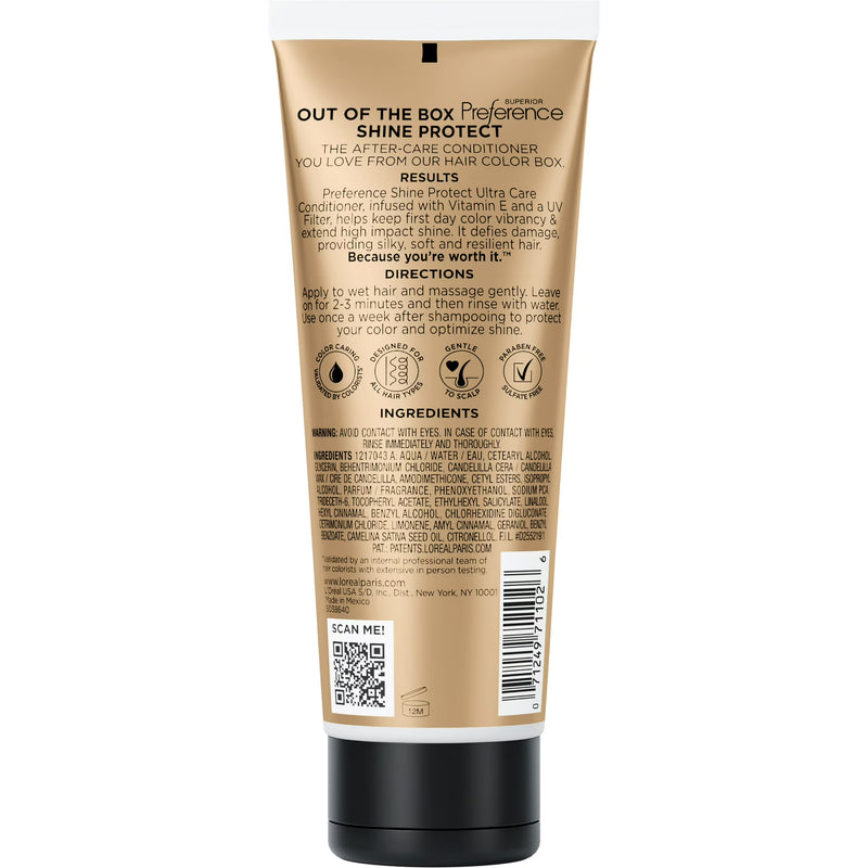 L'Oreal Paris Superior Preference - Hair Color Shine Protect Care Conditioner, 4 fl oz