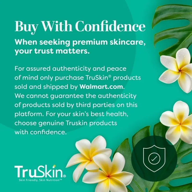 TruSkin Hyaluronic Acid Face Serum, Dual-Action Hydration with Ceramides & Aloe, 1 fl oz