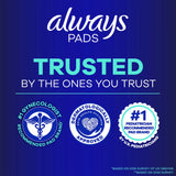 Always Ultra Thin Overnight Pads with Wings, Size 5, Extra Heavy Overnight, 46 Count