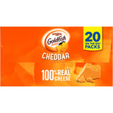 Goldfish Cheddar Cheese Crackers, Baked Snack Crackers, 1 oz on-The-Go Snack Packs, 20 Count Box
