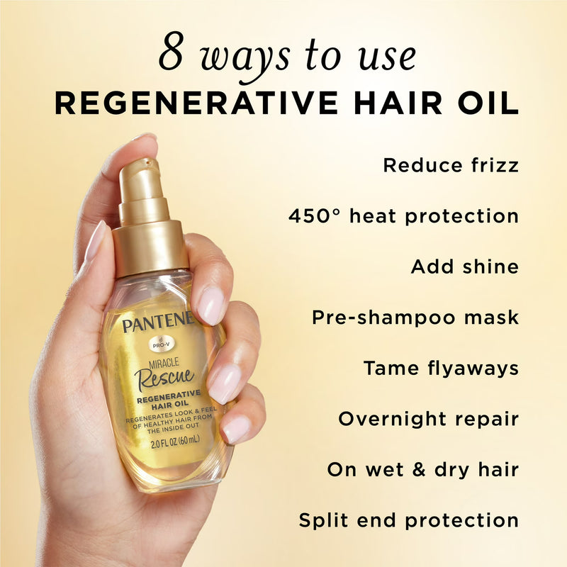 Pantene Miracle Rescue Regenerative Hair Oil, 2.0 fl oz