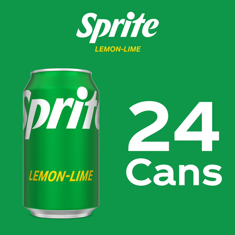 Sprite Lemon-Lime Caffeine Free Soda Pop Cans, 12 fl oz, 24 Pack