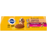 Pedigree Chopped Ground Dinner Filet Mignon & Beef Variety Pack Wet Dog Food, (12) 13.2 Oz Cans
