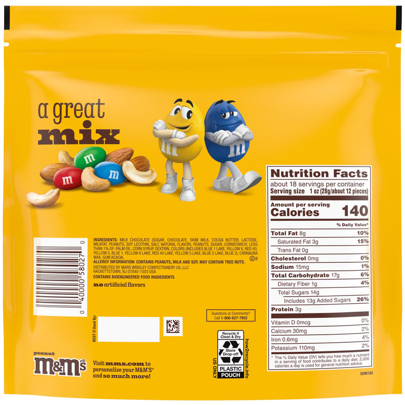M&M'S Peanut Milk Chocolate Candy, Sharing Size (10.05 oz)