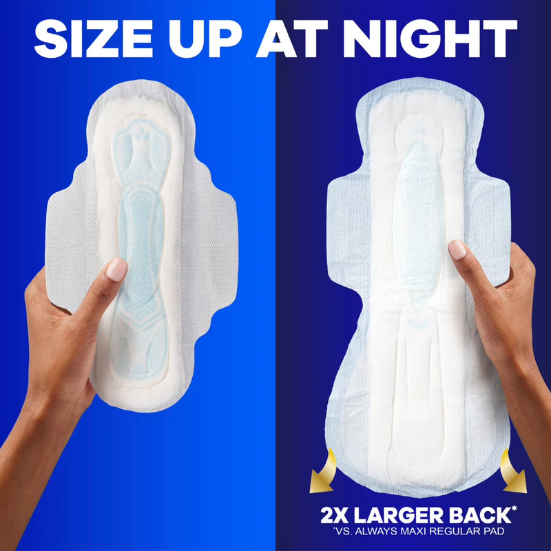 Always Maxi Pads with Wings, Size 5, Extra Heavy Overnight, 36 Count