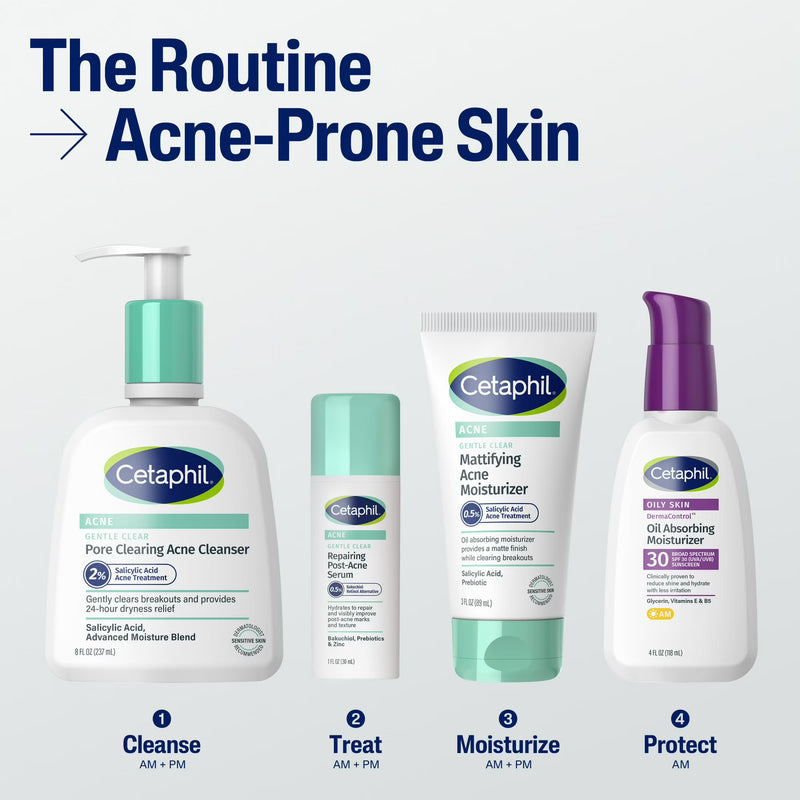 Cetaphil Gentle Clear Pore Clearing Acne Cleanser for Sensitive, Acne-Prone Skin, 8 fl oz