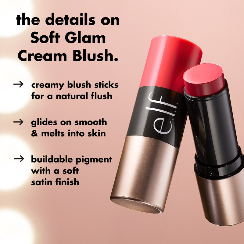 e.l.f. Soft Glam Cream Blush, Pink On It, 0.31 oz