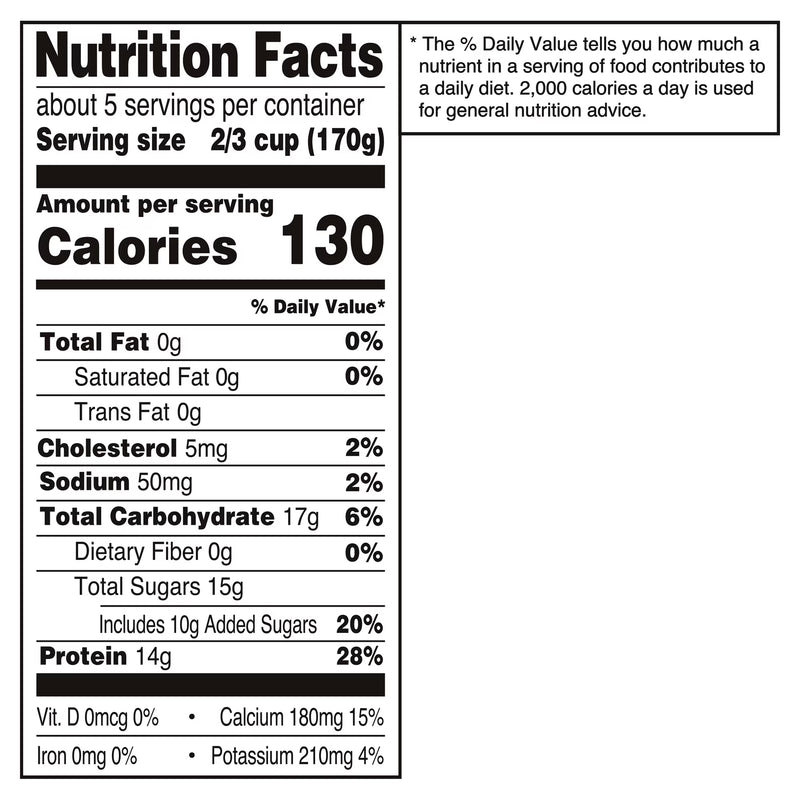 Great Value Vanilla Nonfat Greek Yogurt, 32 oz TubGreat Value Vanilla Nonfat Greek Yogurt, 32 oz Tub