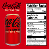 Coca-Cola Zero Sugar Caffeine-Free Soda Pop Fridge Pack Cans, 12 fl oz, 12 Pack