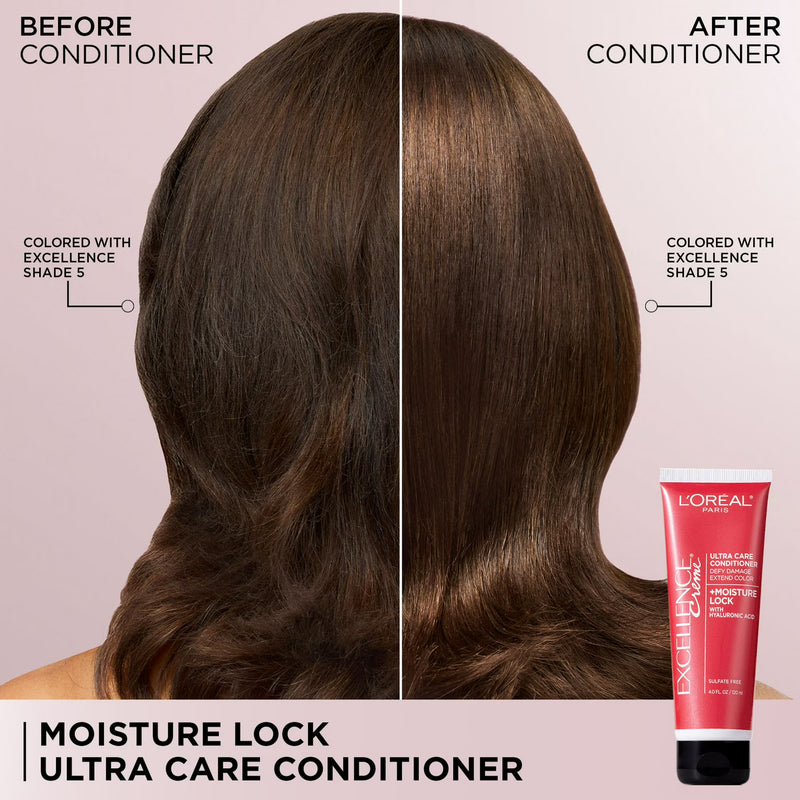 L'Oreal Paris Excellence - Hair Color Moisture Lock Ultra Care Conditioner, 4 fl oz