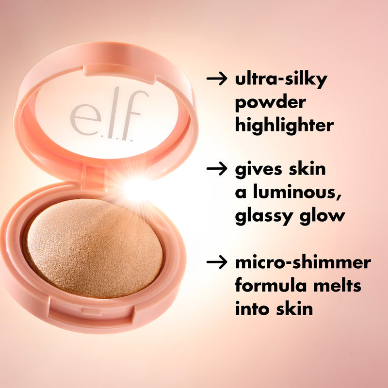 e.l.f. Halo Glow Silky Powder Highlighter, Blush Money, 0.15oz