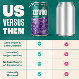Zevia Zero Sugar, 0 Calorie Grape Soda, 12 fl oz (Pack of 24