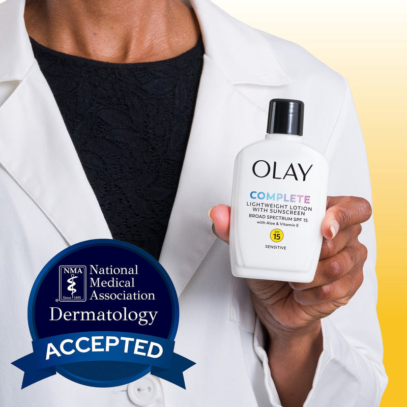 Olay Skin Care Complete Daily Face Lotion for Sensitive Skin, SPF 15 Sun Protection, 6 oz