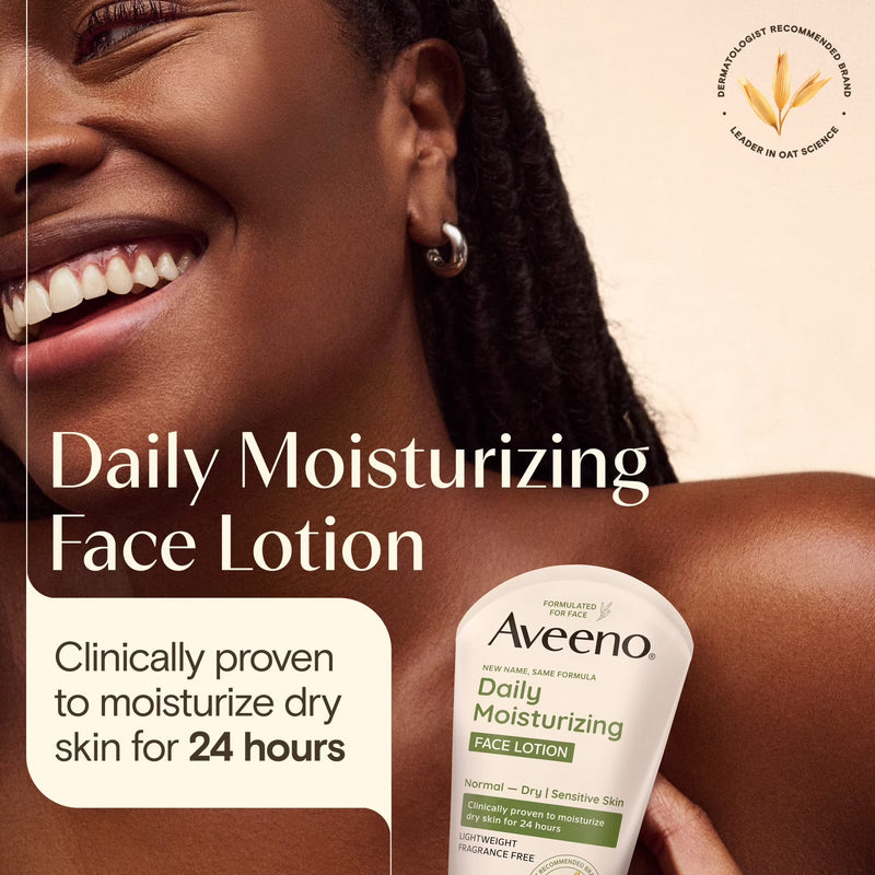 Aveeno Daily Moisturizing Face Lotion with Oat for Dry Skin, 5 fl oz