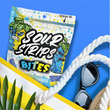 SOUR STRIPS Bites Bluerazz Lemonade Flavored Chewy, Candy Bag, 6.35 oz