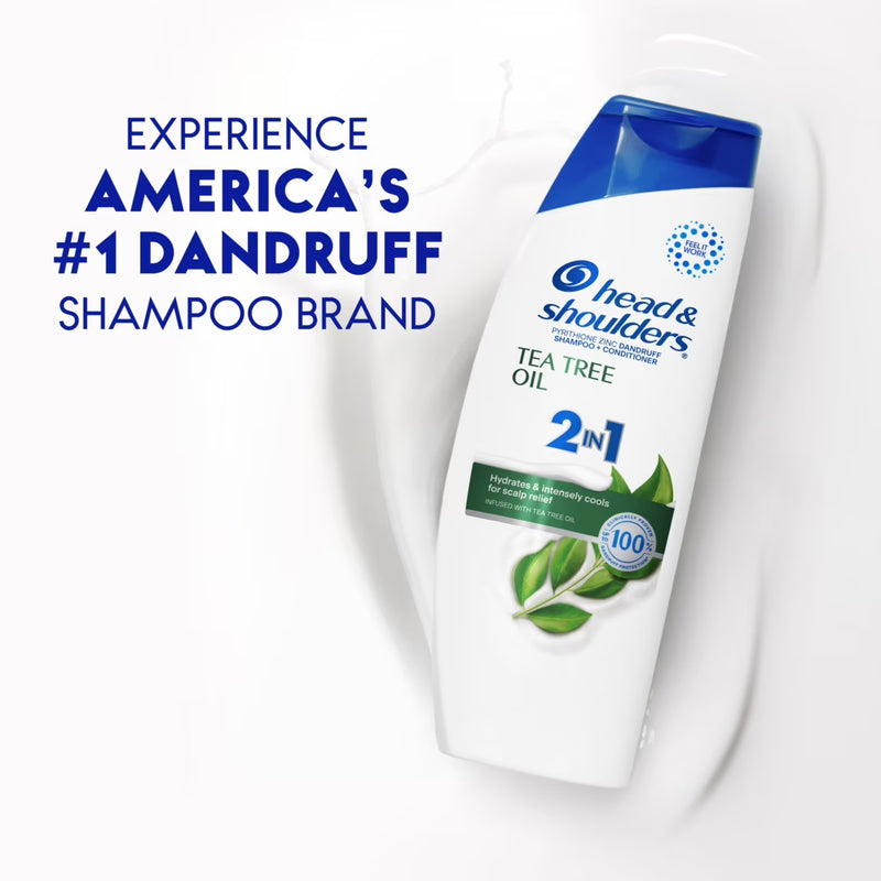 Head and Shoulders 2 in 1 Dandruff Shampoo and Conditioner, Tea Tree Oil, 12.5 fl oz