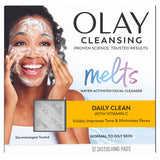 Olay Cleansing Melts + Vitamin C Face Wash, 32 count, Water-Activated Face Wash Cleans, Tones, and Refreshes Skin