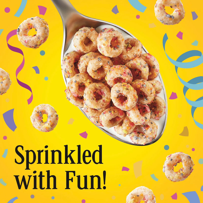 Cheerios Confetti Breakfast Cereal, Gluten Free, Made with Whole Grain, Family Size, 19 oz