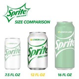 Sprite Zero Sugar Lemon Lime Soda Pop, 12 Fl Oz, 12 Pack Cans